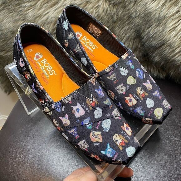 Bobs By Skechers Women Size 6.5/36.5EU Black Flat - Picture 1 of 11